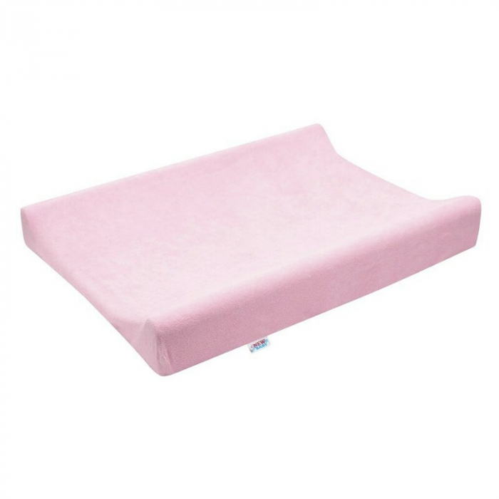 Husa, New Baby, Universala, Pentru saltea de infasat, Cu elastic, Din bumbac terry, Placut la atingere, 50x70 cm, 0 luni+, Pink [1]