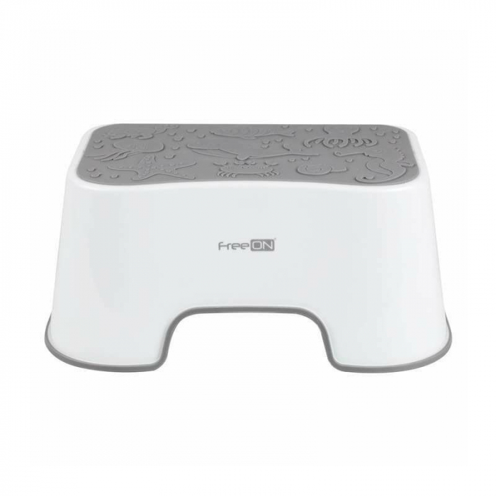 Inaltator de baie, FreeON, Antiderapant, Cu baza antialunecare, 38 x 36 x 16 cm, White/Grey [2]