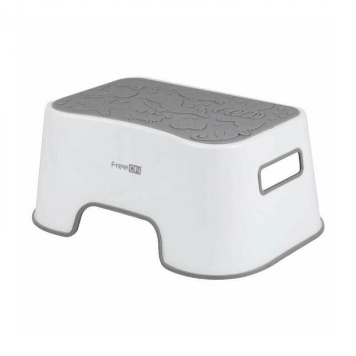 Inaltator de baie, FreeON, Antiderapant, Cu baza antialunecare, 38 x 36 x 16 cm, White/Grey [3]