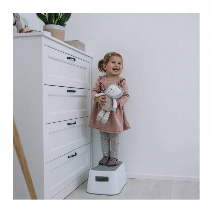 Inaltator de baie, FreeON, Antiderapant, Cu baza antialunecare, 38 x 36 x 16 cm, White/Grey [6]