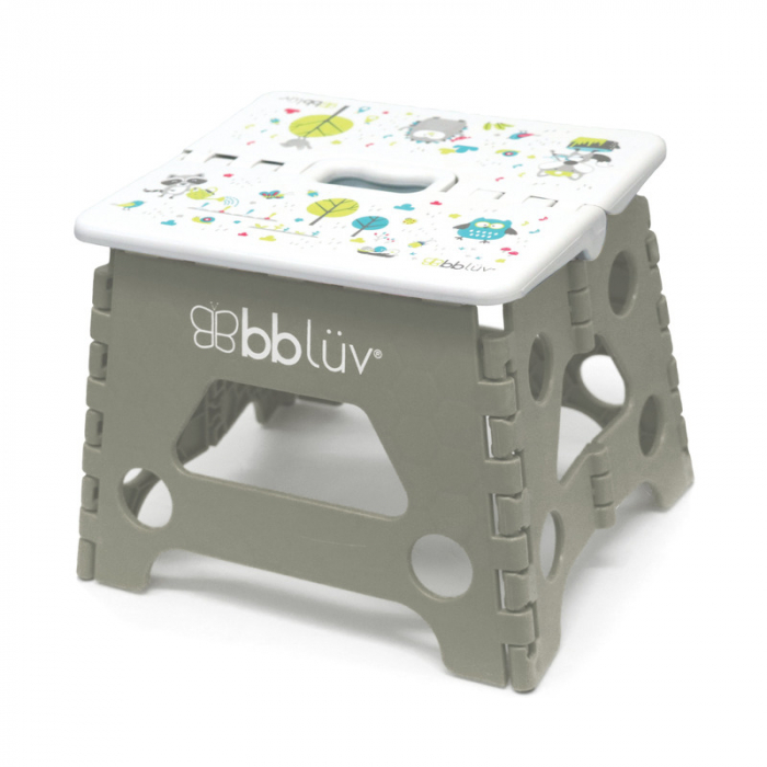 Inaltator de baie pliabil, Step, Practic si usor de transportat, Rezistent pana la 113 Kg, Bbluv, Grey [1]