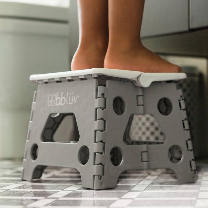 Inaltator de baie pliabil, Step, Practic si usor de transportat, Rezistent pana la 113 Kg, Bbluv, Grey [5]