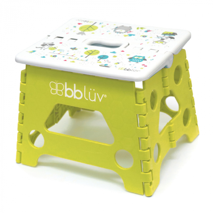 Inaltator de baie pliabil, Step, Practic si usor de transportat, Rezistent pana la 113 Kg, Bbluv, Lime [1]