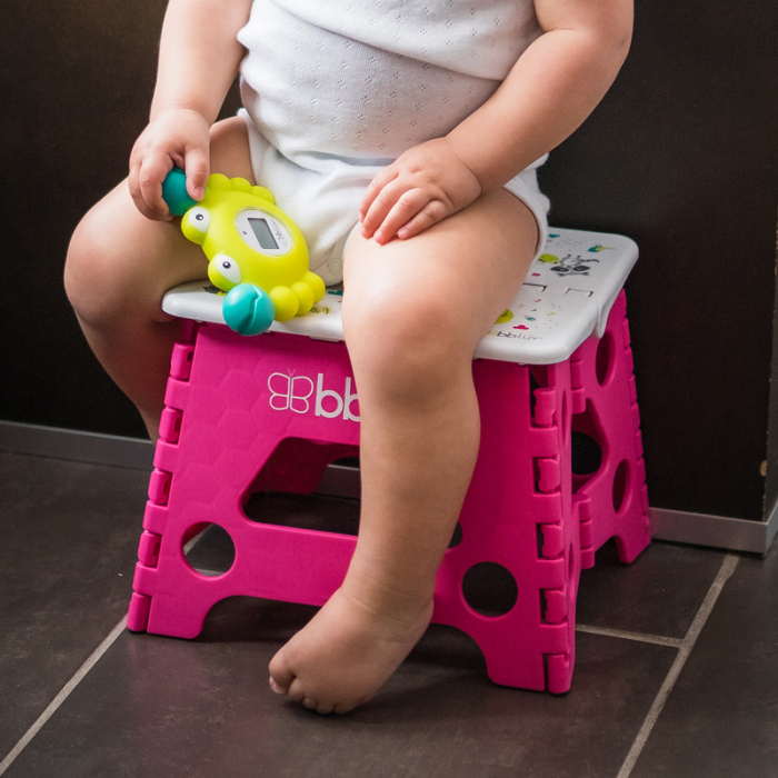 Inaltator de baie pliabil, Step, Practic si usor de transportat, Rezistent pana la 113 Kg, Bbluv, Pink [8]