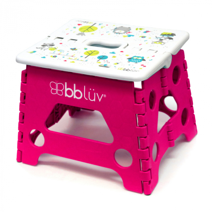 Inaltator de baie pliabil, Step, Practic si usor de transportat, Rezistent pana la 113 Kg, Bbluv, Pink [1]