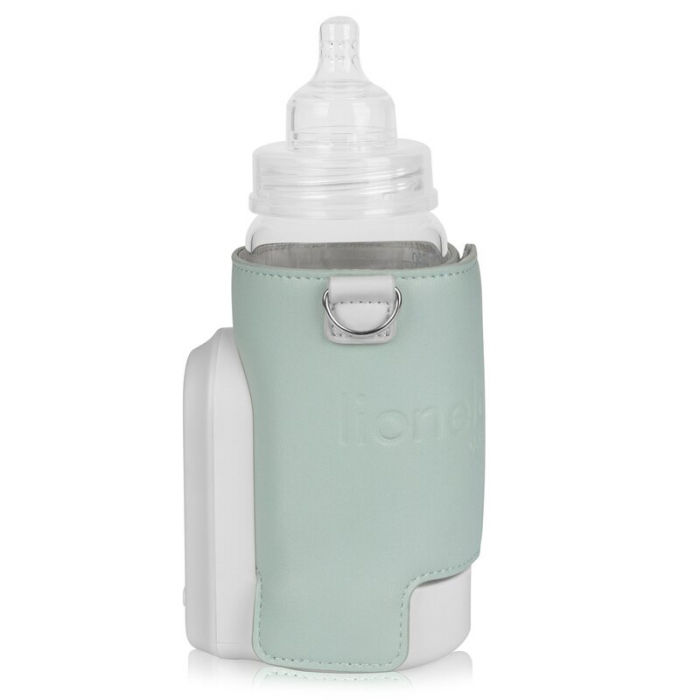 Incalzitor biberoane, Lionelo, ThermUp Go Evo, Portabil, Cu 5 niveluri de incalzire, Cu buton Safety Control, Mentinere caldura pana la 9h, Incarcare USB, Verde [2]