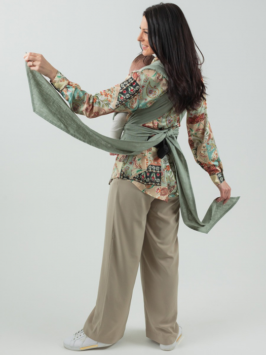 ISARA Quick Half Buckle Sage Green Linen [10]