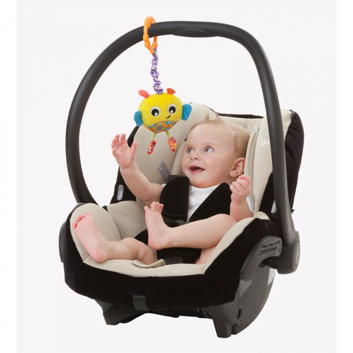 Jucarie cu vibratii pentru carucior, scoica auto si patut, Wiggling Bertie Bee, 23 cm, Playgro [2]