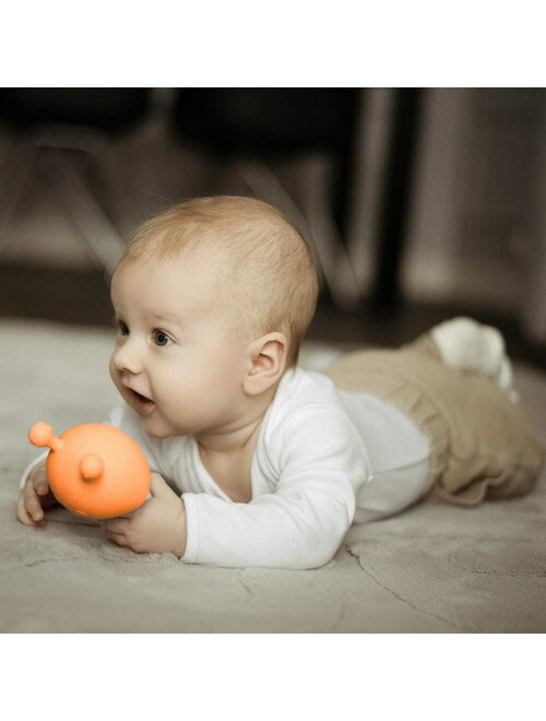 Jucarie de dentitie, Bocioland, Ciupercuta, BPA Free, 0 luni+,Orange [6]