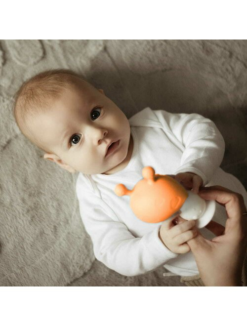 Jucarie de dentitie, Bocioland, Ciupercuta, BPA Free, 0 luni+,Orange [3]