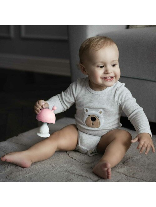 Jucarie de dentitie, Bocioland, Ciupercuta, BPA Free, 0 luni+, Pink [5]