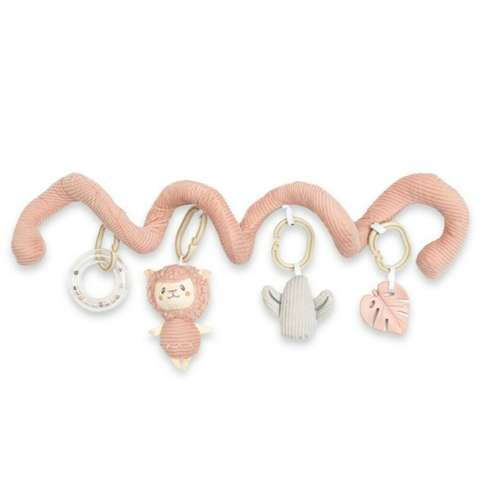 Jucarie interactiva, New Baby, Spirala, Lama, Pentru atasare la patut sau carucior, Dezvolta abilitatile motorii, Include si jucarie pentru dentitie, Fara BPA, 0 luni+, Multicolor [3]