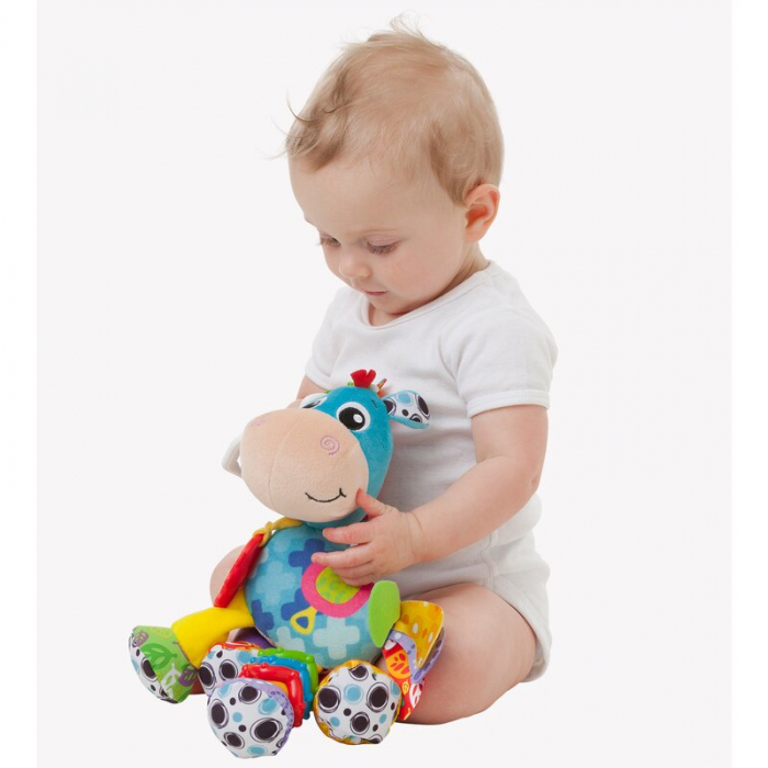 Jucarie mare pentru carucior, scoica auto si patut, Cu jucarie de dentitie, Cu sunete, Activity Friend Clip Clop, 39 cm, Playgro [2]