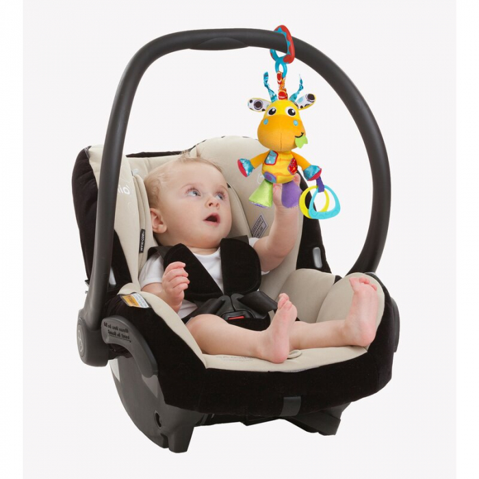 Jucarie pentru carucior, scoica auto si patut, Jerry Giraffe Munchimal, 32 cm, Playgro [3]