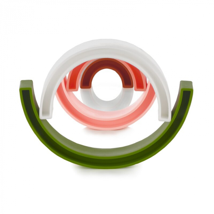 Jucarie stivuire copii, Jane, Forma pepene, dezvolta motricitatea fina, Watermelon [3]