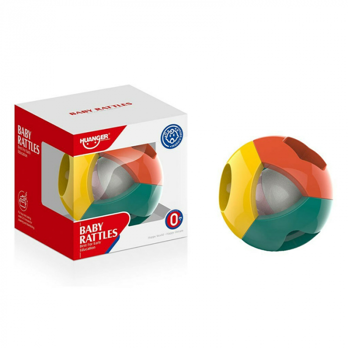 Jucarie zornaitoare pentru bebelusi, Ballon, Baby Mix, Multicolor [4]