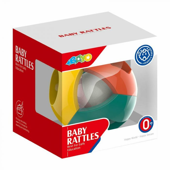 Jucarie zornaitoare pentru bebelusi, Ballon, Baby Mix, Multicolor [3]