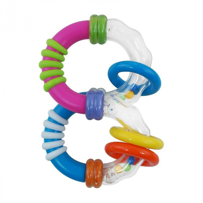 Jucarie zornaitoare pentru bebelusi, Cu diferite texturi, Dimensiune 11 cm x 7.5 x 4 cm, Baby Mix [1]