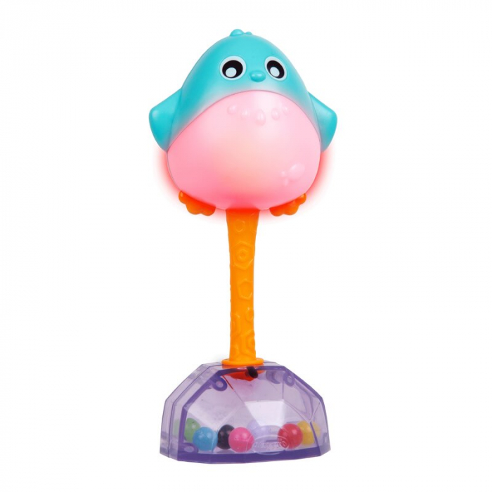Jucarie zornaitoare, Playgro, Light Me Up, Pinguin, Dezvolta abilitatile senzoriale si motorii, Cu lumini, Cu maner maleabil, Cu margele colorate, Fara BPA, 3 luni+, Multicolor [2]