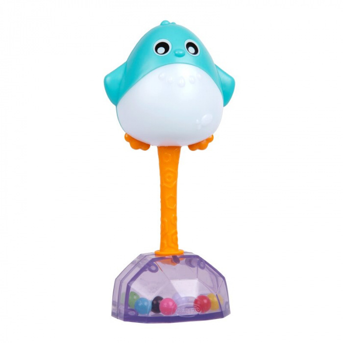 Jucarie zornaitoare, Playgro, Light Me Up, Pinguin, Dezvolta abilitatile senzoriale si motorii, Cu lumini, Cu maner maleabil, Cu margele colorate, Fara BPA, 3 luni+, Multicolor [1]
