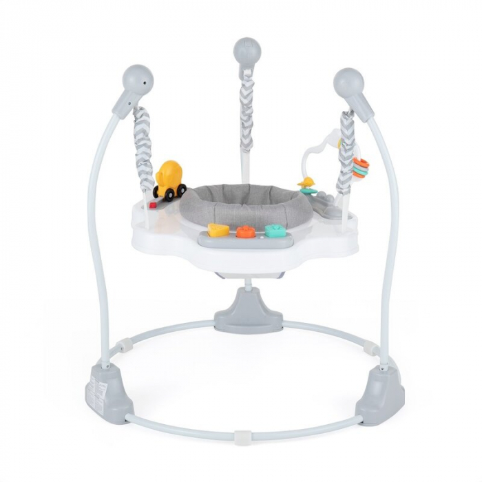 Jumper interactiv, Feedo, Pliabil, Cu scaun rotativ 360 grade, Cu panou de activitati, Pana la 25 kg,, 83x83x86 cm,6 luni+, Multicolor [3]