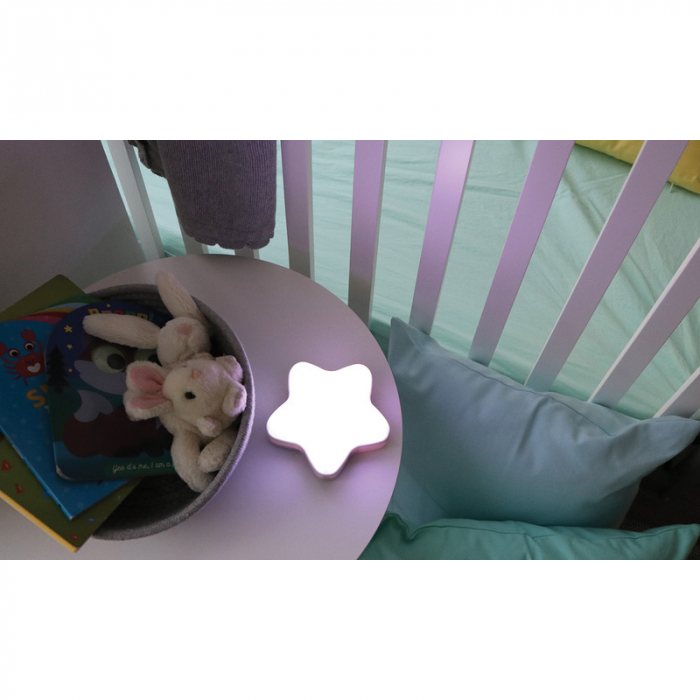 Lampa de veghe Stea, Star, Cu muzica, Cu volum ajustabil, Lumina activata prin control Touch, Bbluv, Whitte [3]