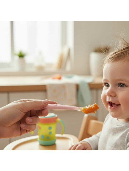 Lingurita, Bocioland, Din silicon, 6 luni+, Pink [5]