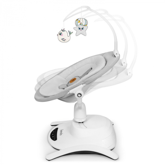 Lionelo - Balansoar multifunctional Bella, Electric, Scaun reglabil, Ecran tactil si telecomanda, 6 miscari unice, 5 viteze, Cu melodii, Gri [3]