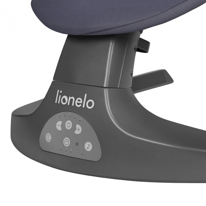 Lionelo - Balansoar si sezlong copii, Ralf, 2 in 1, Electric, Cu telecomanda si cablu USB, Cu miscare laterala de balansare si 5 niveluri diferite de viteza, Cu 12 melodii, Gri [16]