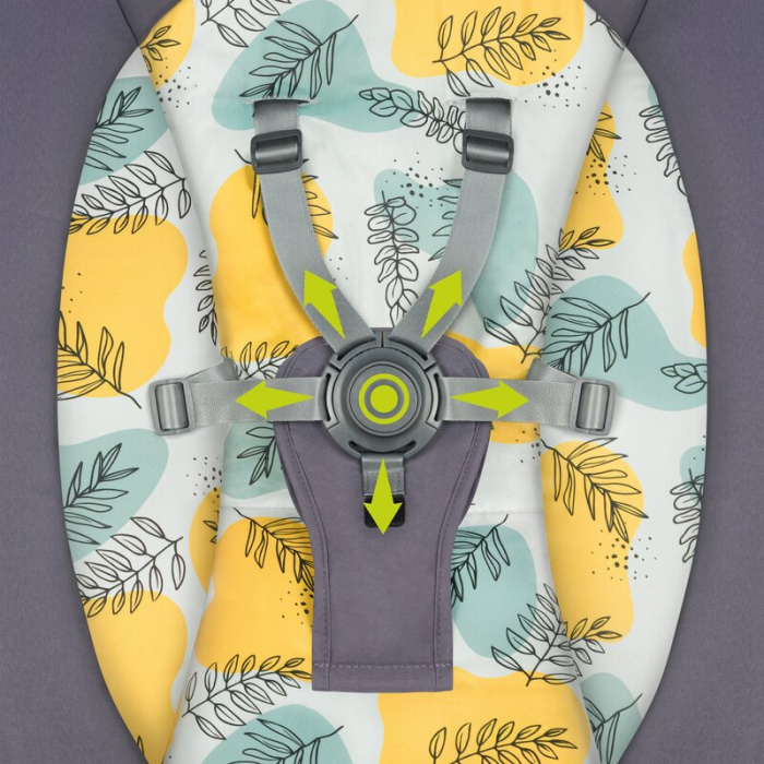 Lionelo - Balansoar si sezlong copii, Ralf, 2 in 1, Electric, Cu telecomanda si cablu USB, Cu miscare laterala de balansare si 5 niveluri diferite de viteza, Cu 12 melodii, Gri [31]