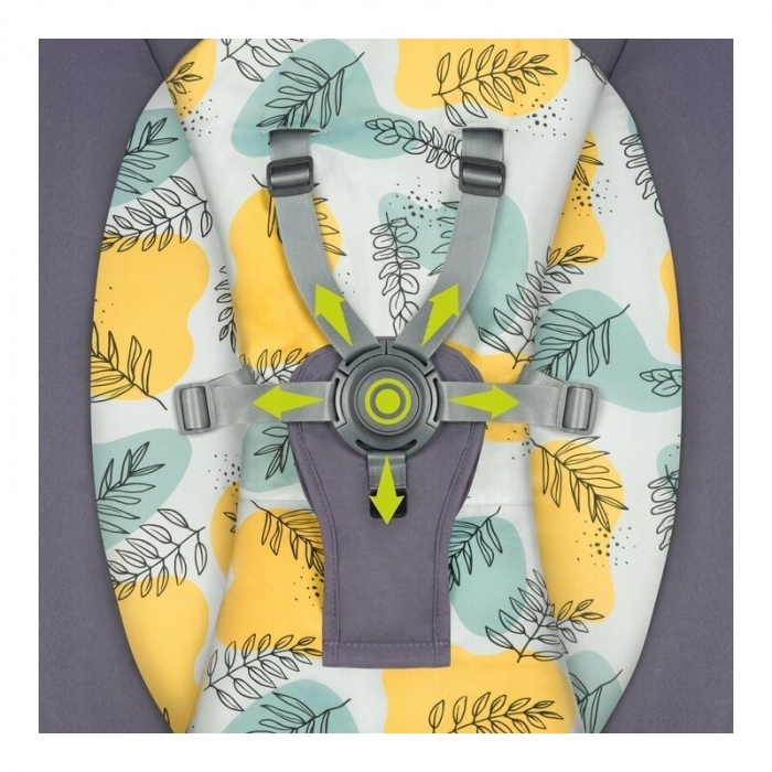 Lionelo - Balansoar si sezlong copii, Ralf, 2 in 1, Electric, Cu telecomanda si cablu USB, Cu miscare laterala de balansare si 5 niveluri diferite de viteza, Cu 12 melodii, Gri [10]