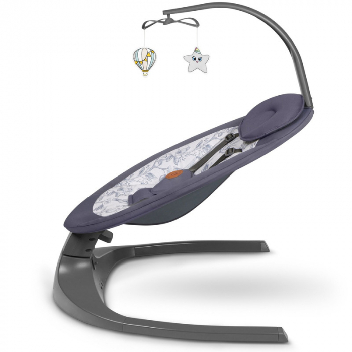 Lionelo - Balansoar si sezlong copii, Ralf, 2 in 1, Electric, Cu telecomanda si cablu USB, Cu miscare laterala de balansare si 5 niveluri diferite de viteza, Cu 12 melodii, Gri Grafit [8]