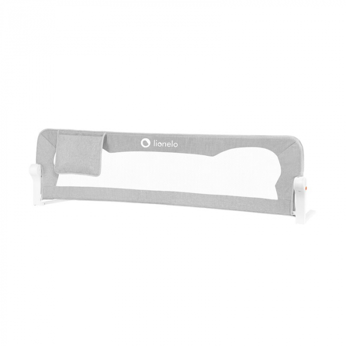 Lionelo - Bariera protectie pat Eva , Cu buzunar accesorii, 150x35 cm, Conform cu standardul european de securitate BS7072, Gri [6]