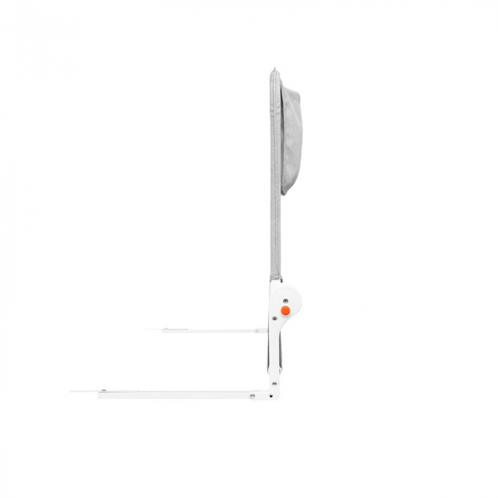 Lionelo - Bariera protectie pat Hanna , Cu buzunar accesorii, 150x66 cm, Conform cu standardul european de securitate BS7072, Gri [8]