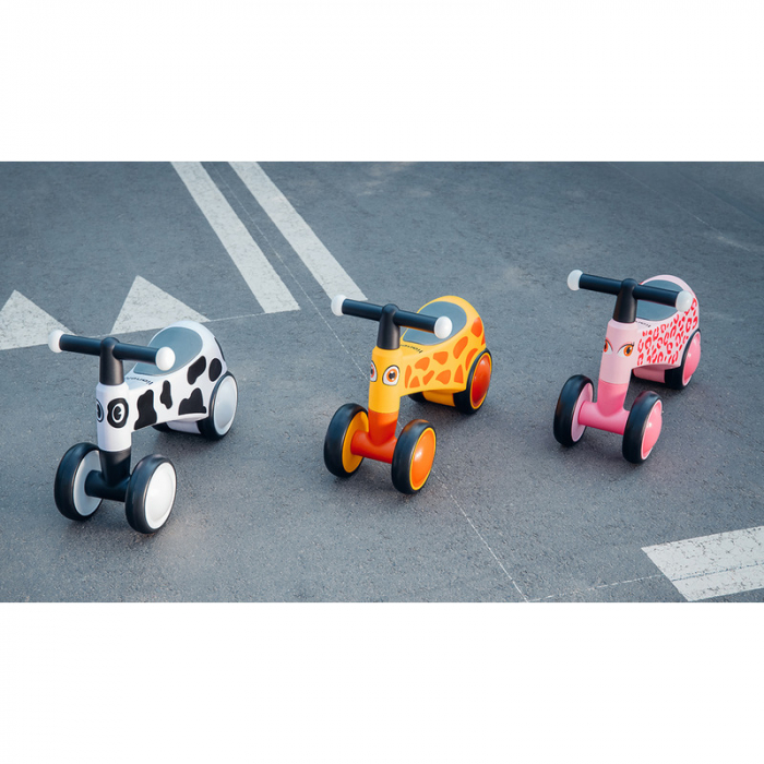 Lionelo - Bicicleta fara pedale, Sammy, Cu 4 roti, Din spuma EVA, Stabila, Manere moi, antiderapante, 12- 36 luni, Greutate maxima suportata 25 kg, Certificata EN 71-1:2014, EN 71-2:2011, EN 71-3:2019 [31]