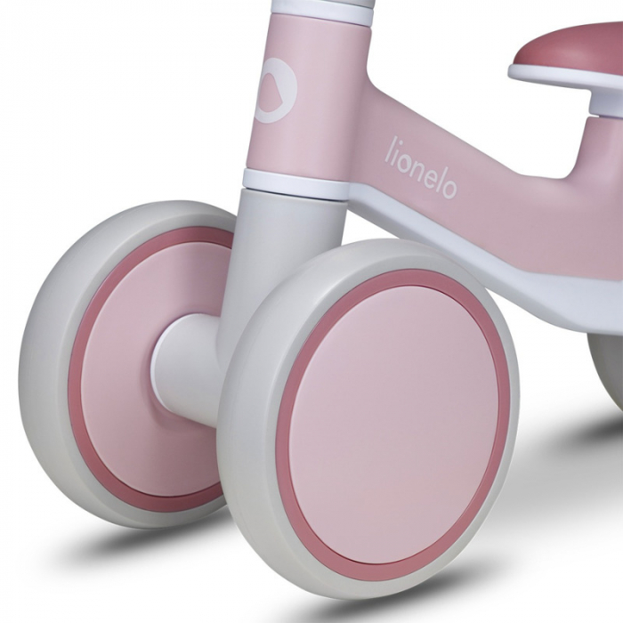 Lionelo - Bicicleta fara pedale Villy, Cu 4 roti, Din spuma EVA si TPR, Stabila, Manere moi, antiderapante, 12- 36 luni, Sustine pana la 30 kg, Certificata EN 71-1:2014, EN 71-2:2011, EN 71-3:2019, Ro [9]