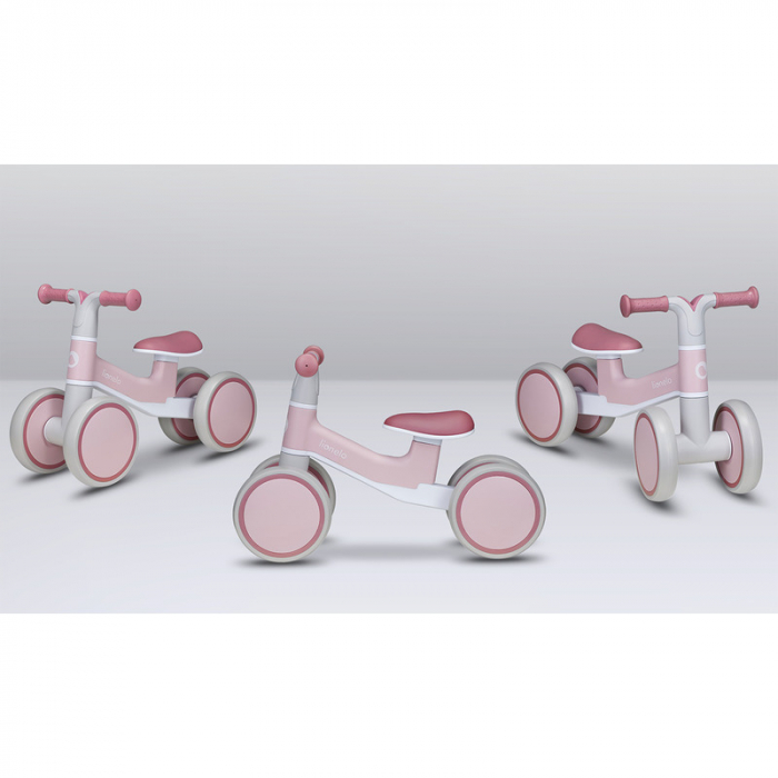 Lionelo - Bicicleta fara pedale Villy, Cu 4 roti, Din spuma EVA si TPR, Stabila, Manere moi, antiderapante, 12- 36 luni, Sustine pana la 30 kg, Certificata EN 71-1:2014, EN 71-2:2011, EN 71-3:2019, Ro [10]
