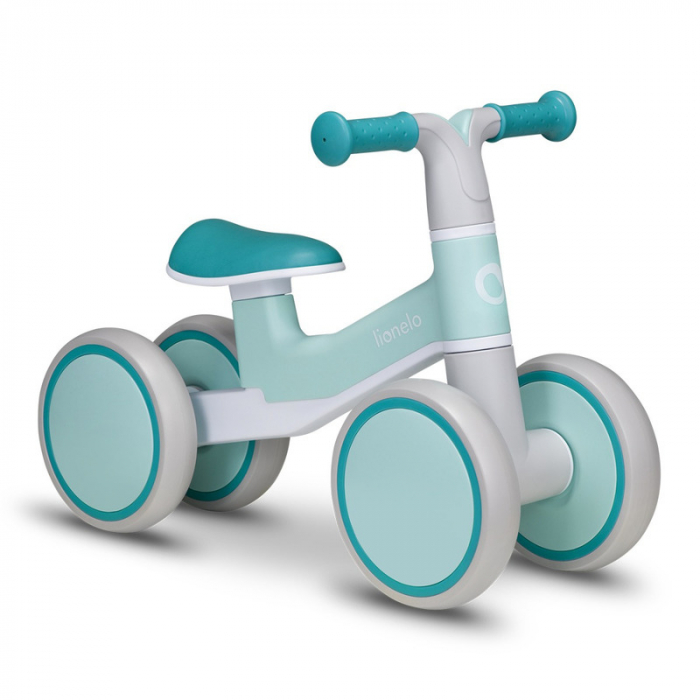 Lionelo - Bicicleta fara pedale Villy, Cu 4 roti, Din spuma EVA si TPR, Stabila, Manere moi, antiderapante, 12- 36 luni, Sustine pana la 30 kg, Certificata EN 71-1:2014, EN 71-2:2011, EN 71-3:2019, Ve [2]