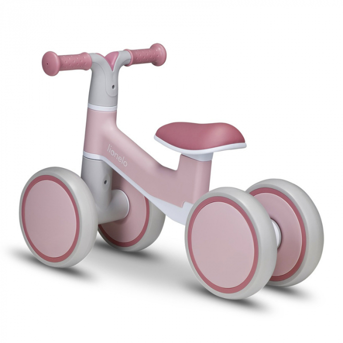 Lionelo - Bicicleta fara pedale Villy, Cu 4 roti, Din spuma EVA si TPR, Stabila, Manere moi, antiderapante, 12- 36 luni, Sustine pana la 30 kg, Certificata EN 71-1:2014, EN 71-2:2011, EN 71-3:2019, Ro [3]