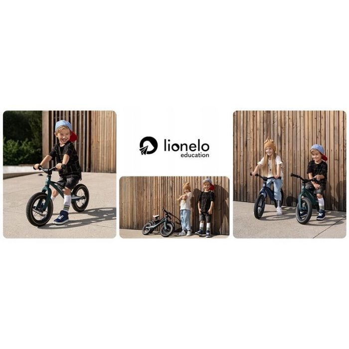 Lionelo - Bicicleta usoara Bart Air, Fara pedale, Cu roti gonflabile, Cu cadru din magneziu, Cu ghidon si sa reglabile, Greutate 3.8 Kg, 12 inch, Conform cu standardul european de securitate EN71, Gre [9]