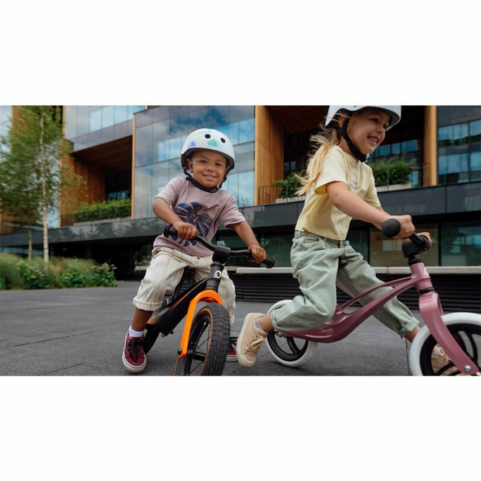 Lionelo - Bicicleta usoara Bart Air, Fara pedale, Cu roti gonflabile, Cu cadru din magneziu, Cu ghidon si sa reglabile, Greutate 3.8 Kg, 12 inch, Conform cu standardul european de securitate EN71, Alb [11]