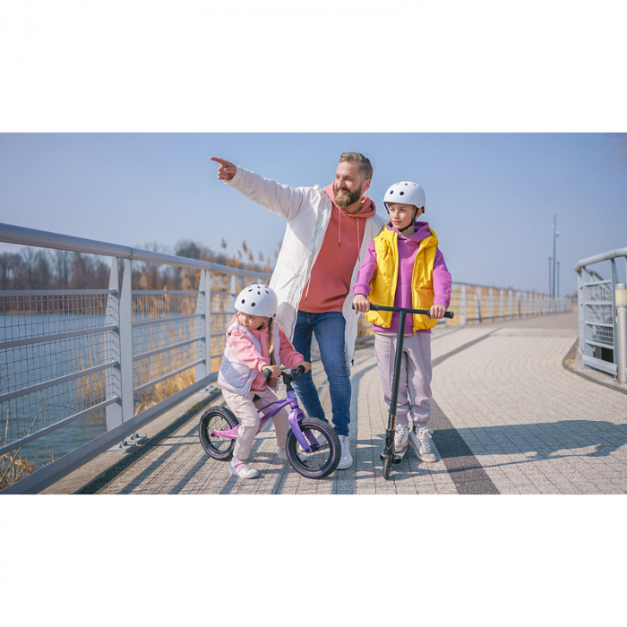 Lionelo - Bicicleta usoara Bart Air, Fara pedale, Cu roti gonflabile, Cu cadru din magneziu, Cu ghidon si sa reglabile, Greutate 3.8 Kg, 12 inch, Conform cu standardul european de securitate EN71, Pin [14]