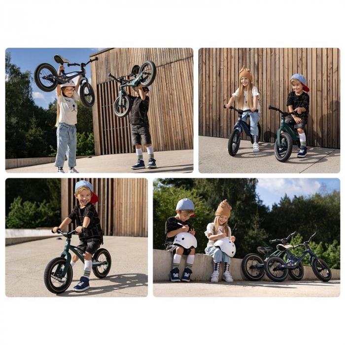 Lionelo - Bicicleta usoara Bart Air, Fara pedale, Cu roti gonflabile, Cu cadru din magneziu, Cu ghidon si sa reglabile, Greutate 3.8 Kg, 12 inch, Conform cu standardul european de securitate EN71, Gre [8]