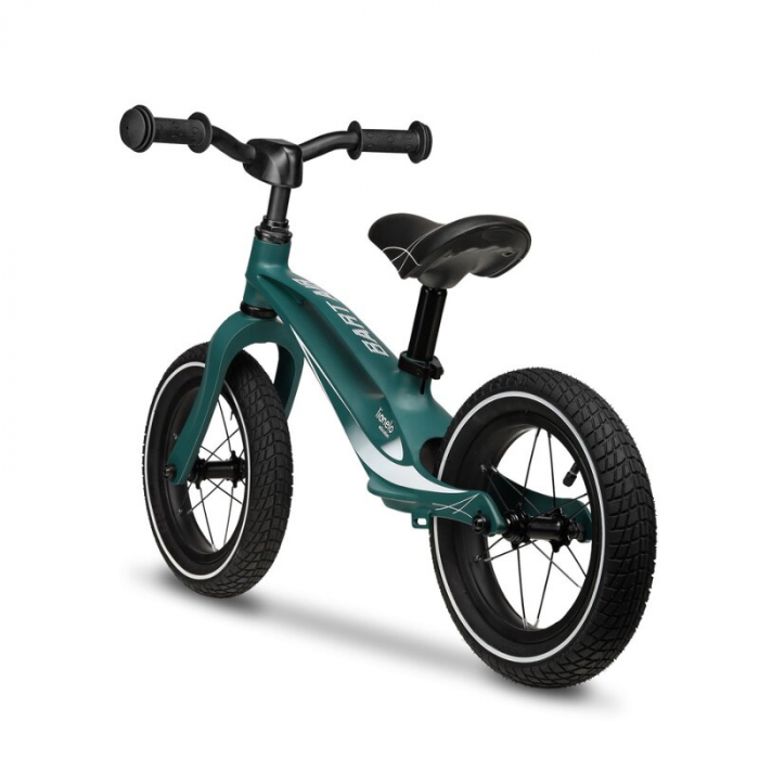 Lionelo - Bicicleta usoara Bart Air, Fara pedale, Cu roti gonflabile, Cu cadru din magneziu, Cu ghidon si sa reglabile, Greutate 3.8 Kg, 12 inch, Conform cu standardul european de securitate EN71, Gre [2]
