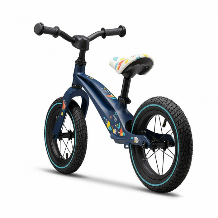 Lionelo - Bicicleta usoara Bart Air, Fara pedale, Cu roti gonflabile, Cu cadru din magneziu, Cu ghidon si sa reglabile, Greutate 3.8 Kg, 12 inch, Conform cu standardul european de securitate EN71, Alb [3]