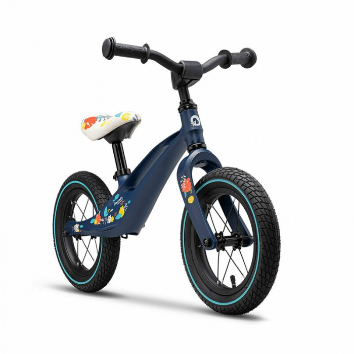Lionelo - Bicicleta usoara Bart Air, Fara pedale, Cu roti gonflabile, Cu cadru din magneziu, Cu ghidon si sa reglabile, Greutate 3.8 Kg, 12 inch, Conform cu standardul european de securitate EN71, Alb [2]