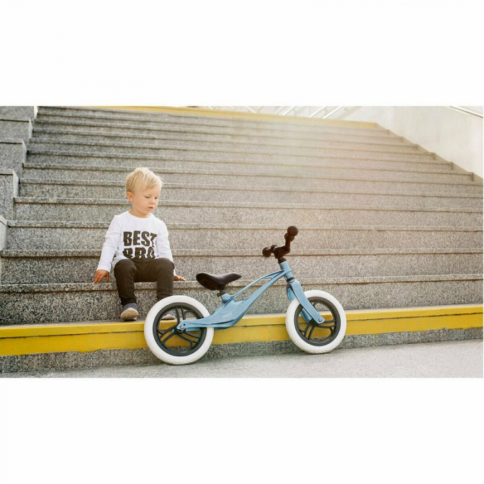 Lionelo - Bicicleta usoara Bart, Fara pedale, Cu cadru din magneziu, Cu ghidon si sa reglabile, Greutate 3 Kg, 12 inch, Conform cu standardul european de securitate EN71, Auriu [6]