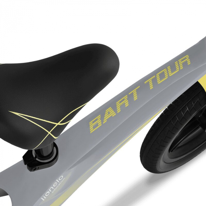 Lionelo - Bicicleta usoara Bart Tour, Fara pedale, Cu cadru din magneziu, Cu ghidon si sa reglabile, Greutate 3.8 Kg, 12 inch, Conform cu standardul european de securitate EN71, Grey Stone [6]