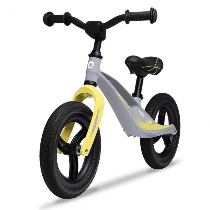 Lionelo - Bicicleta usoara Bart Tour, Fara pedale, Cu cadru din magneziu, Cu ghidon si sa reglabile, Greutate 3.8 Kg, 12 inch, Conform cu standardul european de securitate EN71, Grey Stone [3]