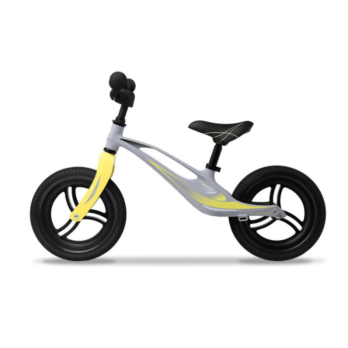 Lionelo - Bicicleta usoara Bart Tour, Fara pedale, Cu cadru din magneziu, Cu ghidon si sa reglabile, Greutate 3.8 Kg, 12 inch, Conform cu standardul european de securitate EN71, Grey Stone [5]